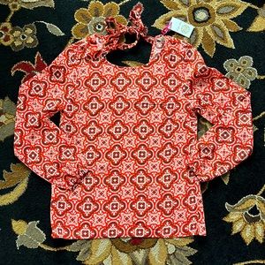 UVA colors Lightweight Bow back blouse